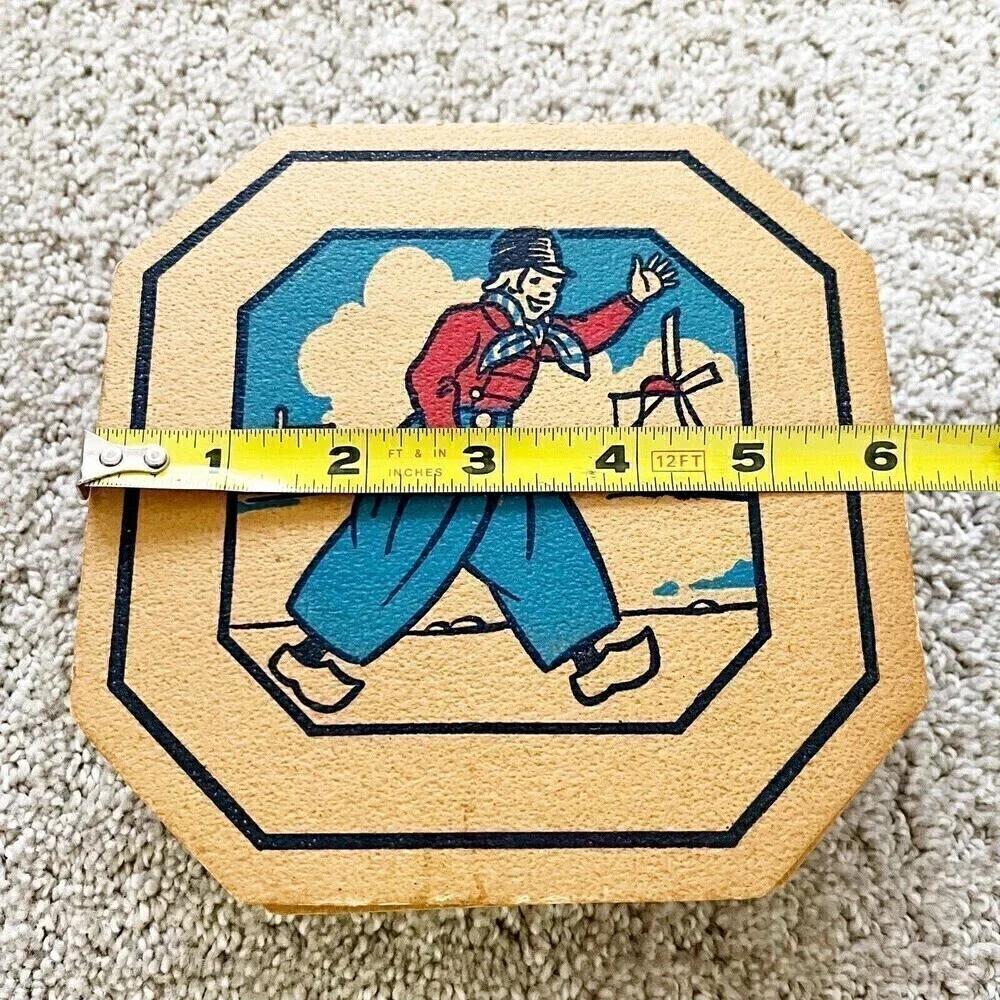 9x Dutch Boy Girl Trivet Advertising Cork Priscilla England Mpls Minnesota Iowa